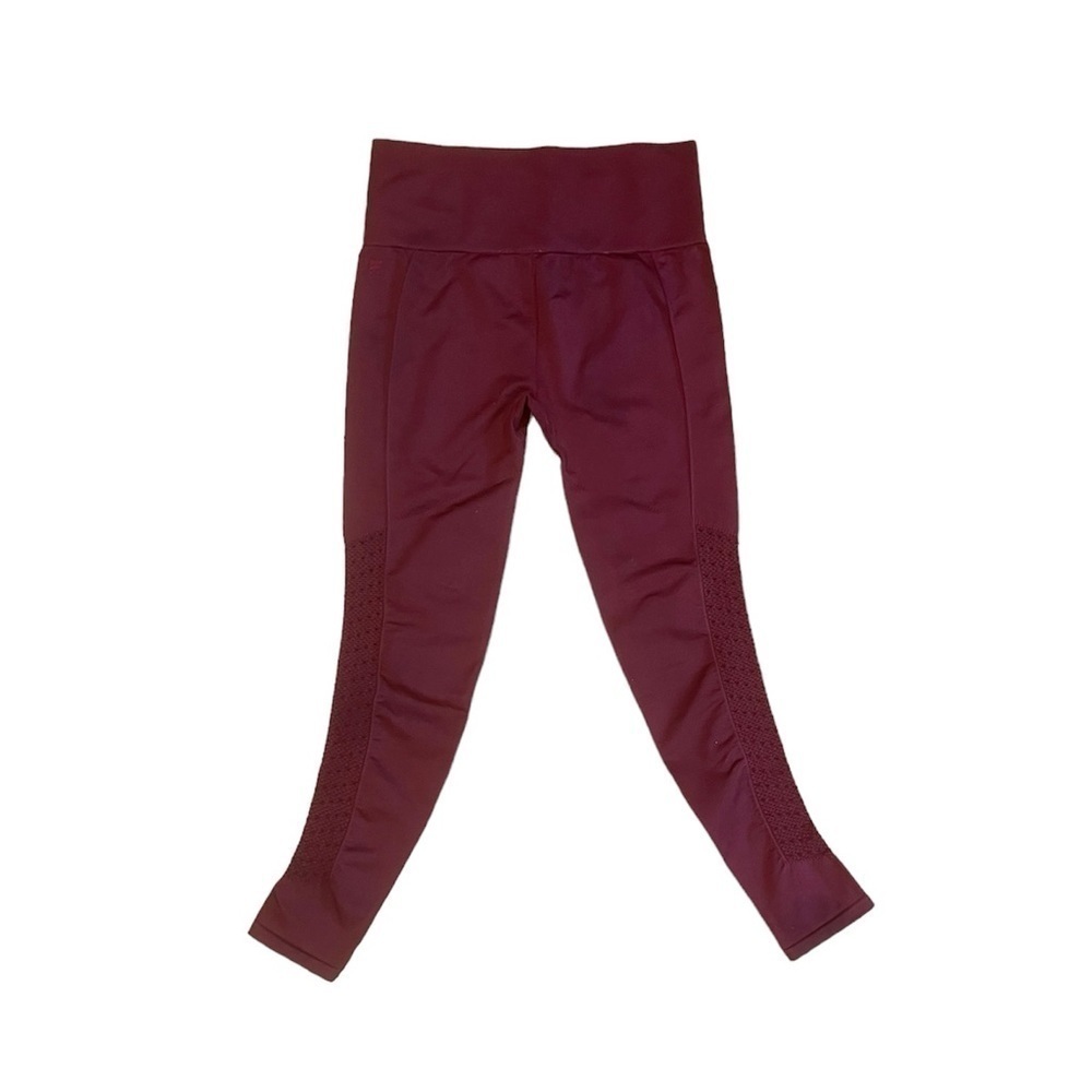 Fabletics | High-Waist Perforated ⅞ Leggings Red Maroon, Women’s Small - Picture 2 of 2